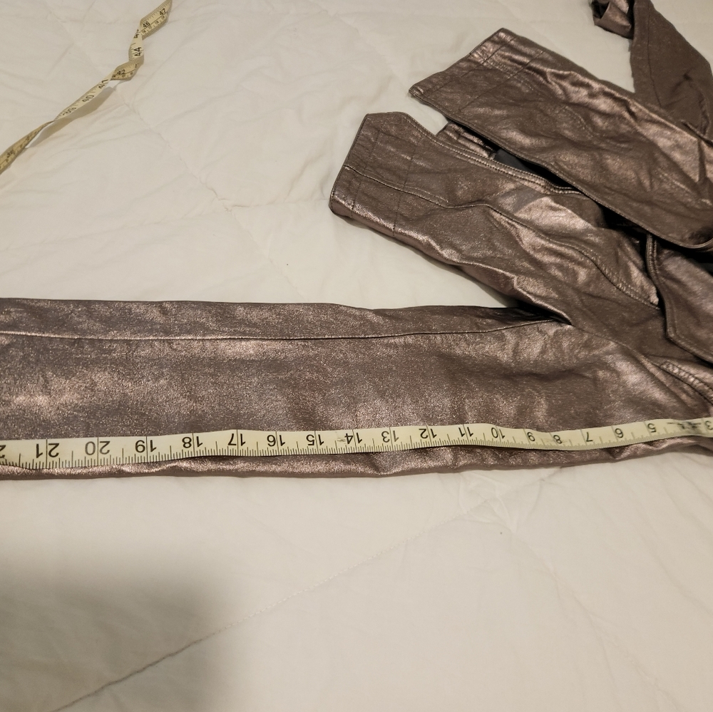 Metallic bronze pleather jacket - Picture 6 of 7